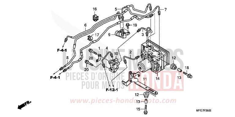 ABS MODULATOR for CB600F Hornet ABS QUASAR SILVER METALLIC (NHA48) from 2009